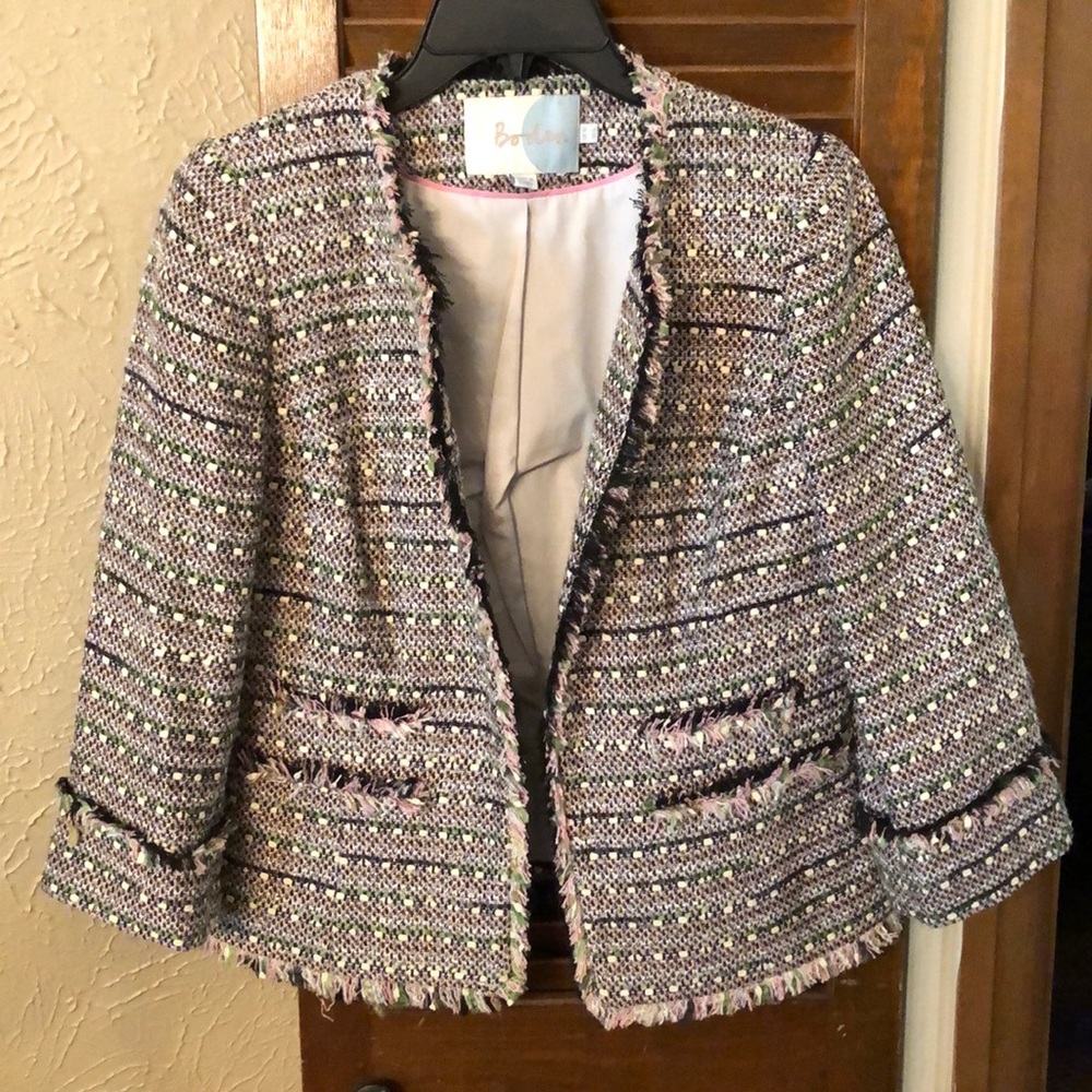 Boden Metallic Tweed Blazer